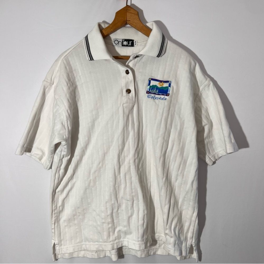 Vintage On Tour PGA Golf Polo Embroidered Colorado White XL